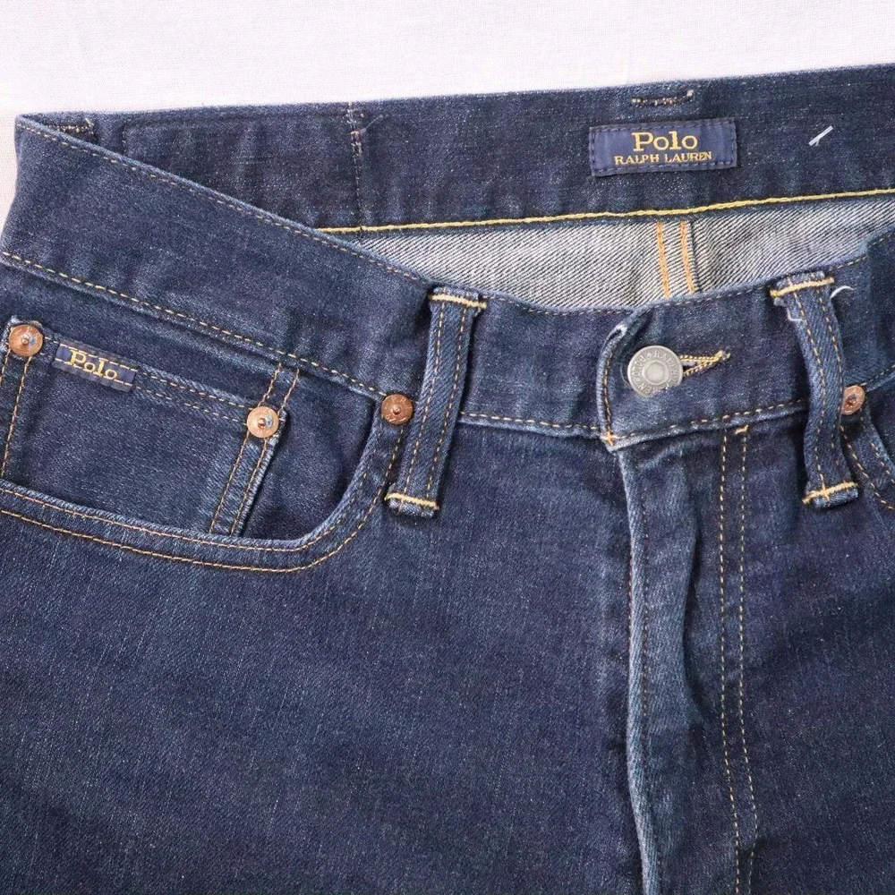 Polo Ralph Lauren Men Jeans Dark Wash Straight Leg Denim Pants Size 30x30 - Picture 3 of 7